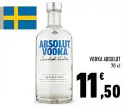 Conad VODKA ABSOLUT 70 cl offerta