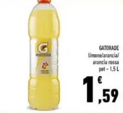 Conad GATORADE Limone/arancia! arancia rossa pet-1,5 L offerta