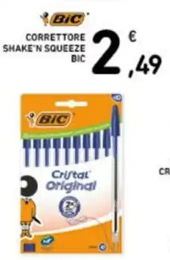 Conad CORRETTORE SHAKE'N SQUEEZE BIC offerta
