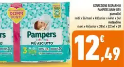 Conad CONFEZIONE RISPARMIO PAMPERS BABY-DRY pannolini offerta
