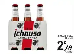 Spazio Conad BIRRA ICHNUSA 33 cl x 3 offerta