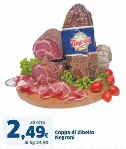 Sigma Coppa di Zibello Negroni offerta