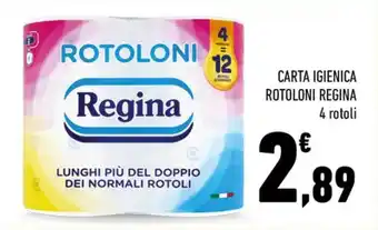 Conad CARTA IGIENICA ROTOLONI REGINA 4 rotoli offerta