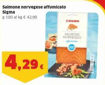 Sigma Salmone norvegese affumicato Sigma offerta