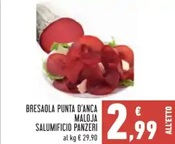Conad BRESAOLA PUNTA D'ANCA MALOJA SALUMIFICIO PANZERI offerta