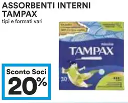 Coop Superstore ASSORBENTI INTERNI TAMPAX offerta