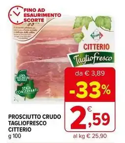 Iperal Prosciutto crudo tagliofresco CITTERIO offerta