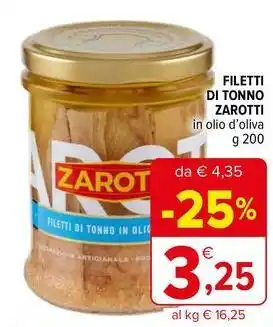 Iperal Filetti di tonno ZAROTTI offerta