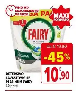 Iperal Detersivo lavastoviglie platinum FAIRY offerta