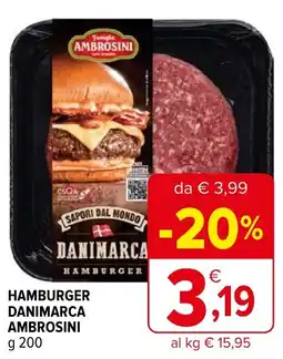 Iperal Hamburger danimarca AMBROSINI offerta