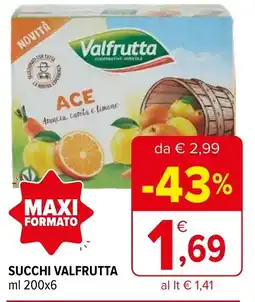 Iperal Succhi VALFRUTTA offerta