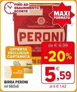 Iperal Birra PERONI offerta