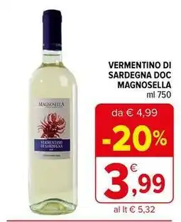 Iperal Vermentino di sardegna doc MAGNOSELLA offerta