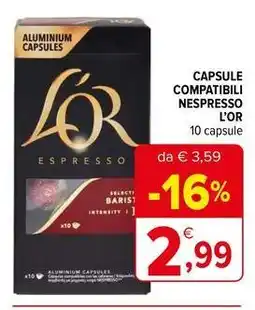Iperal Capsule compatibili nespresso L'OR offerta