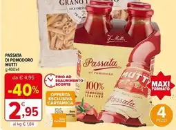 Iperal Passata di pomodoro MUTTI offerta