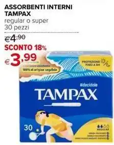 Iperal ASSORBENTI INTERNI TAMPAX regular o super 30 pezzi offerta
