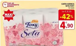 Iperal Carta igienica seta FOXY offerta