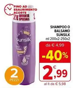Iperal Shampoo o balsamo SUNSILK offerta