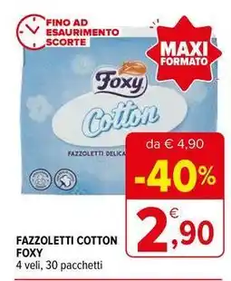 Iperal Fazzoletti cotton FOXY offerta