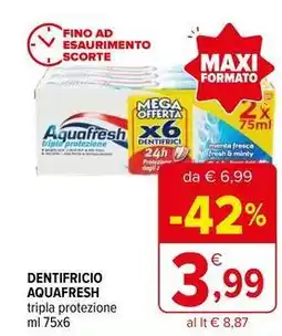 Iperal Dentifricio AQUAFRESH offerta