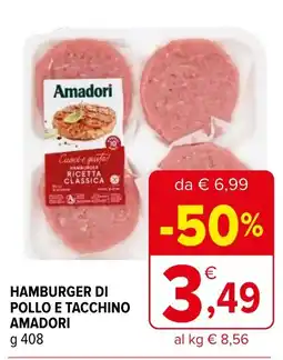 Iperal Hamburger di pollo e tacchino AMADORI offerta