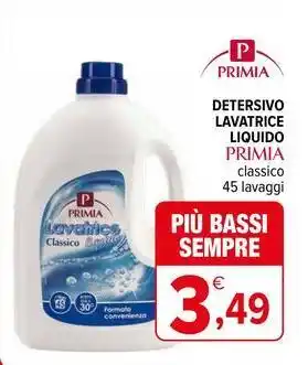 Iperal Detersivo lavatrice liquido PRIMIA offerta