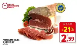 Iperal Prosciutto crudo di norcia igp offerta