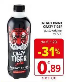Iperal Energy drink crazy TIGER offerta