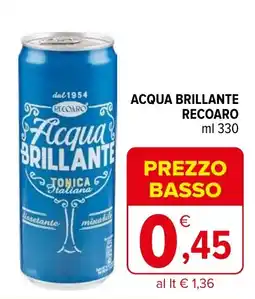 Iperal Acqua brillante RECOARO offerta