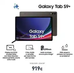 Unieuro SAMSUNG Galaxy Tab S9+ offerta