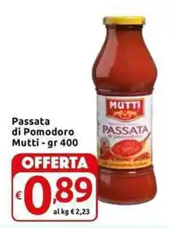 Carrefour Express Passata di Pomodoro Mutti - gr 400 offerta