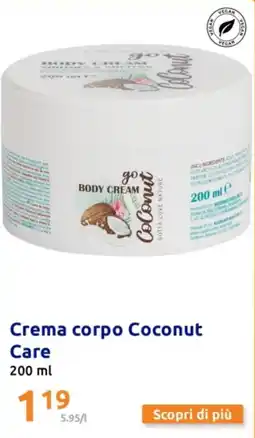 Action Crema corpo Coconut Care offerta