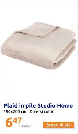 Action Plaid in pile Studio Home offerta