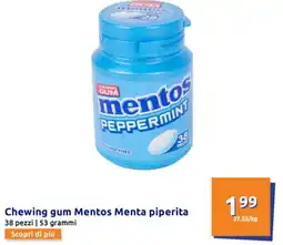Action Chewing gum Mentos Menta piperita offerta