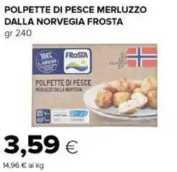 Tigre Polpette di pesce merluzzo dalla norvegia FROSTA offerta