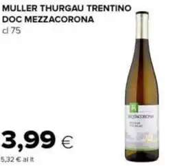 Tigre Muller thurgau trentino doc mezzacorona offerta