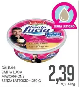 Supermercati Piccolo Galbani santa lucia mascarpone senza lattosio offerta
