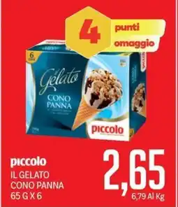 Supermercati Piccolo Piccolo il gelato cono panna offerta