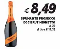 Coal Spumante prosecco doc brut mionetto offerta