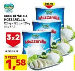 DPiù Cuor di malga mozzarella offerta
