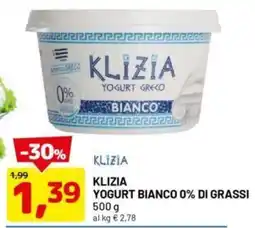 DPiù Klizia yogurt bianco 0% di grassi offerta