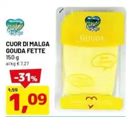 DPiù Cuor di malga gouda fette offerta