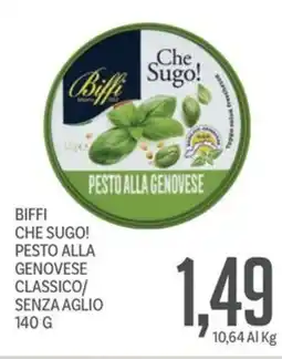 Supermercati Piccolo Biffi che sugo! pesto alla genovese classico/ senza aglio offerta