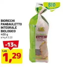 Bioricchi panbauletto integrale biologico