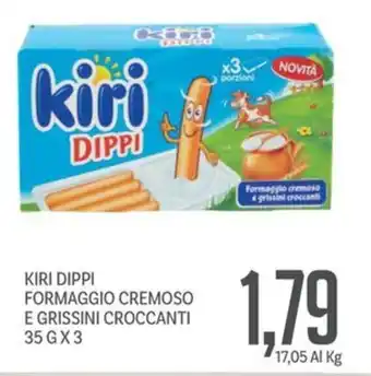 Supermercati Piccolo Kiri dippi formaggio cremoso e grissini croccanti offerta