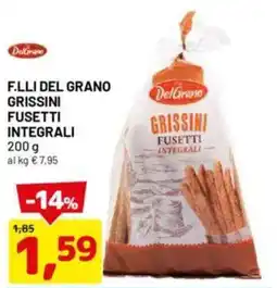 DPiù F.lli del grano grissini fusetti integrali offerta