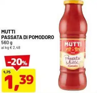 DPiù Mutti passata di pomodoro offerta