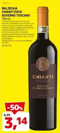 DPiù BALDICAIA CHIANTI DOCG GOVERNO TOSCANO offerta