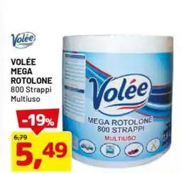 DPiù Volée mega rotolone 800 strappi multiuso offerta