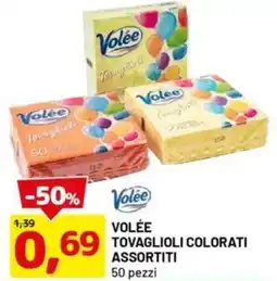 DPiù VOLÉE Tovaglioli colorati assortiti offerta